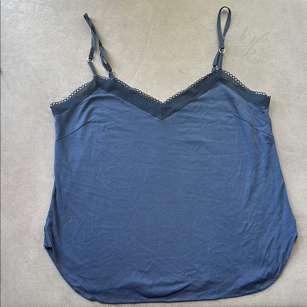 Stella McCartney- Women's Blue Lace Trim Cami Top